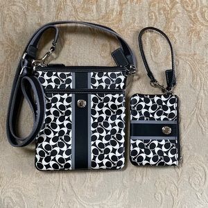 Coach crossbody bag with matching wallet/wristlet